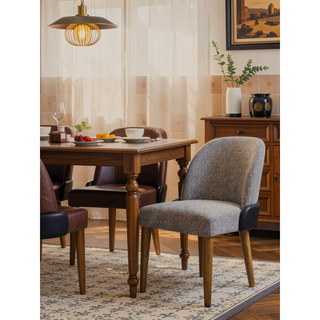 Sunvega Barrel Back Chair Set with Textured Upholstery and Contrast Accent