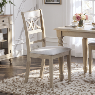 Sunvega Antique Gray Finish Rectangular Wooden Frame Contemporary Formal Dining Table