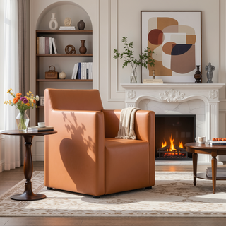 Sunvega Modern Dining Chair in Luxurious Faux Leather for Dining Room