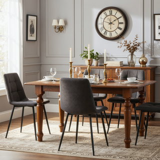 Sunvega Grey Velvet Dining Chairs Set of 2 with Metal Legs for Kitchen and Living Room