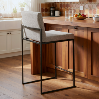 Sunvega Fuji High Back Counter Stool Set of 3 with Padded Seat and Backrest