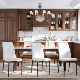 Sunvega Round MDF Dining Table for Kitchen with 42 Inch Spacious Tabletop