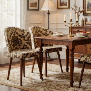 Sunvega Navy Blue Velvet Parsons Dining Chair Set with Solid Wood Structure
