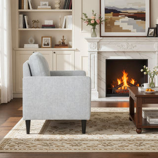 Sunvega Contemporary Fabric Upholstered Arm Chair with Plush Padded Seat and Backrest