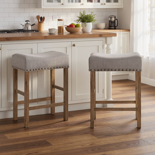 Sunvega Counter Height Dining Table with Storage Shelf in Weathered Gray Finish