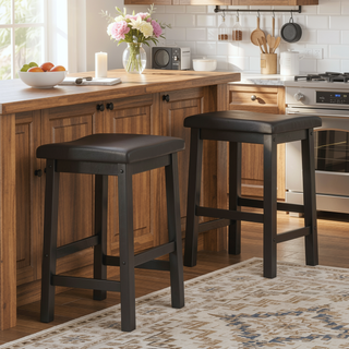Sunvega 24 Inch Saddle Counter Stool for Your Serving Area and Entertaining