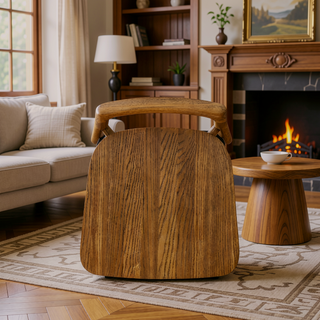 Sunvega 26.5 Inch Modern Minimalist Low Back Wood Counter Stool in Dark Brown Walnut