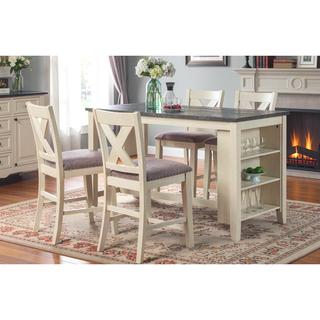Sunvega Modern Counter Height Chairs with X Back Design and Cushion Seat
