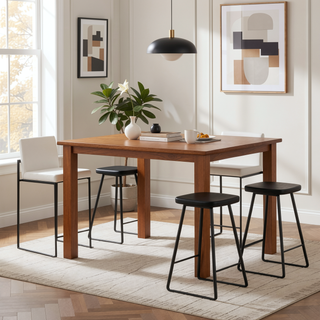 Sunvega Contemporary High Back Counter Stool Set with Velvet Upholstery and Padded Seat