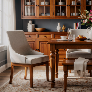 Sunvega Traditional Luxury Upholstered Chairs with Sloped Arms and Nailhead Trim