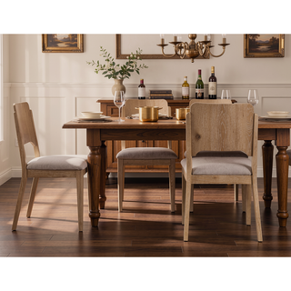 Sunvega Modern Scandinavian 2pc Side Chair with Upholstered Seat and Splat Back