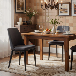 Sunvega Contemporary Tintori Dining Chairs with Upholstered Seat and Backrest Set of 2