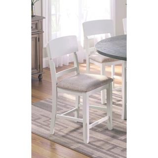 Sunvega Modern Gray Rubber Wood Dining Table with Two Built-in Storage Shelves