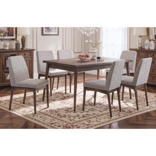 Sunvega Mid-Century Modern Dining Chairs Set of 2 with Plush Fabric Upholstered Cushion