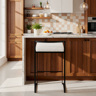 Sunvega Contemporary Stackable Counter Stool with Upholstered Padded Seat