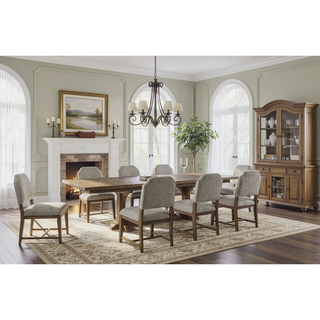 Sunvega Almond Upholstered Dining Chair with Shaped Backrest and Web Seating