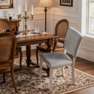 Sunvega Transitional Natural Tone Rubberwood Dining Table with Trestle Base