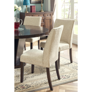 Sunvega Set of 2 Black and White Leatherette Padded Side Chairs with Slit Back