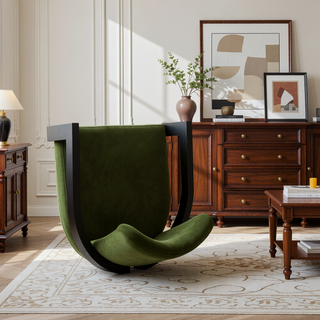 Sunvega Upholstered Rubberwood Dining Chairs with Natural-Grain Look in Yellow