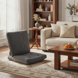 Sunvega Contemporary Fabric Button Tufted Counter Stools Set of 2 Light Grey