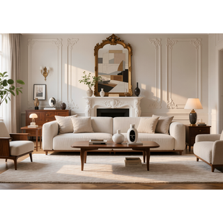 Sunvega Glamorous Acrylic Crystal Tufted Back Upholstered Dining Side Chairs Set
