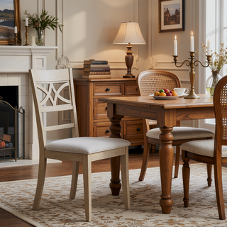 Sunvega Antique Gray Finish Rectangular Wooden Frame Contemporary Formal Dining Table
