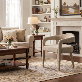 Sunvega Mid-Century Modern Accent Chair with Upholstered Legs for Living Room