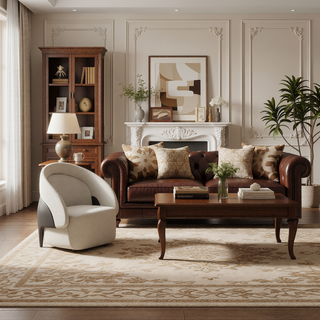Sunvega Modern Dining Chair with Plush Foam-Filled Seat and Textured Leatherette
