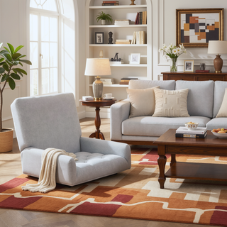Sunvega Modern Wingback Dining Chairs with Button Tufted Stitching and Birch Wood Legs