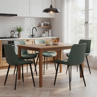 Sunvega Contemporary Dining Chairs Set of 2 with Espresso Finish and Cushion Seats
