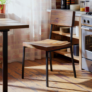 Sunvega Reclaimed Gray Wood Finish Dining Chairs with Silver Nail Head Detailing