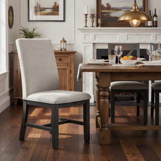 Sunvega Antique Black Finish Transitional Wooden Dining Table for Kitchen Seating 6