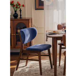 Sunvega Green and Walnut Padded Side Chair Set with Water Resistant and Scratch Resistant Finish