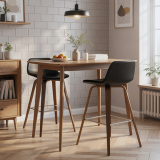Sunvega Mid Century Modern Bentwood Counter Bar Stool Set of Two