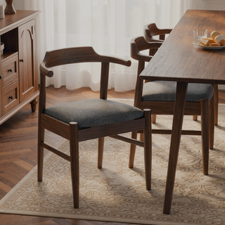 Sunvega Mid-Century Modern Leather Dining Chair Set of 2 for Living Room