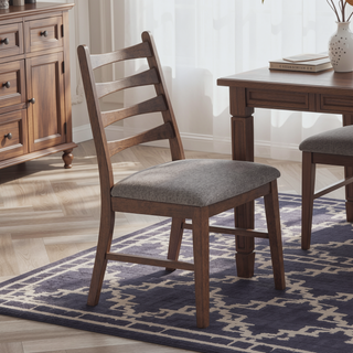 Sunvega Walnut Finish Extendable Dining Table with Self Storing Leaf Wooden Furniture