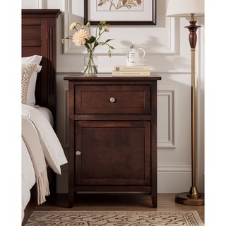 Sunvega Bright Yellow Fully Assembled Nightstand with Drawer for Small Spaces