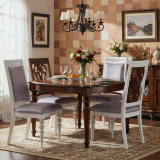 Sunvega Plush Grey Upholstered Side Chairs with Sparkling Rhinestones Inlay