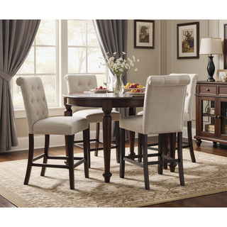 Sunvega Tufted Counter Height Dining Chairs with Padded Seats and Backs in Tan