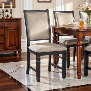 Sunvega Anji Set of Two Side Dining Chairs with Cushioned Seat and Curved Back