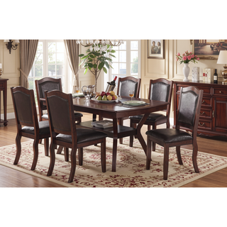 Sunvega Contemporary Espresso Finish Solid Wood Counter Height Dining Table with Shelve