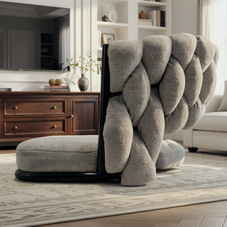 Sunvega Linen Woven 360 Swivel Bar Stools Set of 2 with Back and Footrest Grey