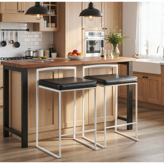 Sunvega Contemporary Stackable Counter Stool with Upholstered Padded Seat