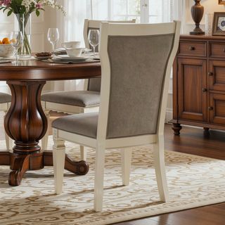 Sunvega Glamorous Acrylic Crystal Tufted Back Upholstered Dining Side Chairs Set