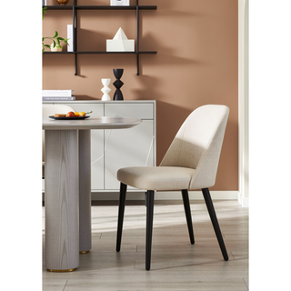 Sunvega Soft Suede-Style Fabric Upholstered Armless Chair with Metal Legs Set of 4