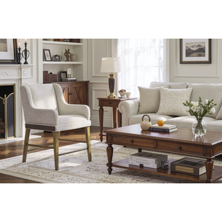 Sunvega Upholstered Counter Stool Set of 2 in Soft Polyester with Cashew Finish