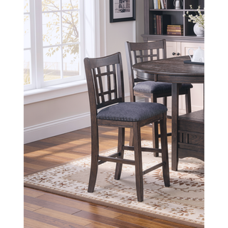 Sunvega Round Counter Height Dining Table with Leaf and Open Storage Base