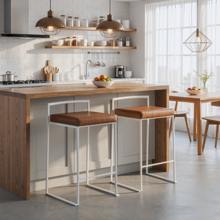 Sunvega Contemporary Stackable Counter Stool with Upholstered Padded Seat for Dining
