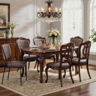 Sunvega Braided Tania Contemporary Dining Chairs with Faux Leather Upholstery and Black Metal Frame in Set of 2