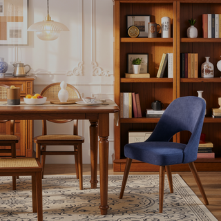 Sunvega Nola Textured Tan Upholstered Dining Chairs with Dark Brown Wood Legs Set of 2
